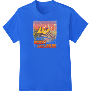 Durable innovative apparel printing applied to Desert Dreaming: Vibrant Sunset Cactus DTF Print Transfer