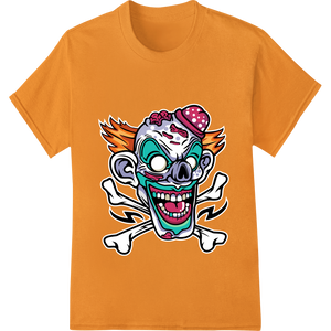 Personalized professional DTF printing design for Skull Clown: Edgy Punk Halloween DTF Print Heat Transfer