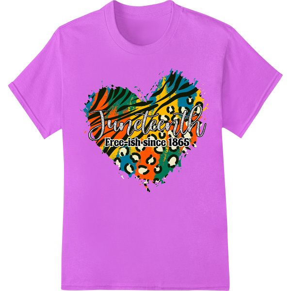 Vibrant Juneteenth Design: Celebrate Freedom Since 1865 on purple shirt - SUPERDTF-DTF Prints-DTF Transfers-Custom DTF Prints