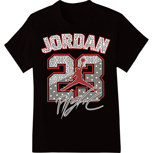 Bold Jordan 23 DTF Print Heat Transfer | Basketball Icon on black shirt - SUPERDTF-DTF Prints-DTF Transfers-Custom DTF Prints