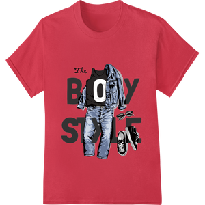 The Boy: Edgy Denim-Inspired DTF Print Heat Transfer showcasing advanced high-quality t-shirt printing technology