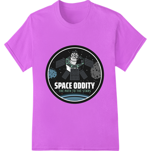 Space Oddity: Retro-Futuristic Robot DTF Print from Super DTF with custom garment printing artwork