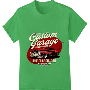 Vintage Custom Garage Classic Car Print | Super DTF - High-quality apparel decoration