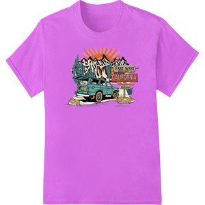 Personalized digital printing design for Vintage East West California Adventure Truck Print