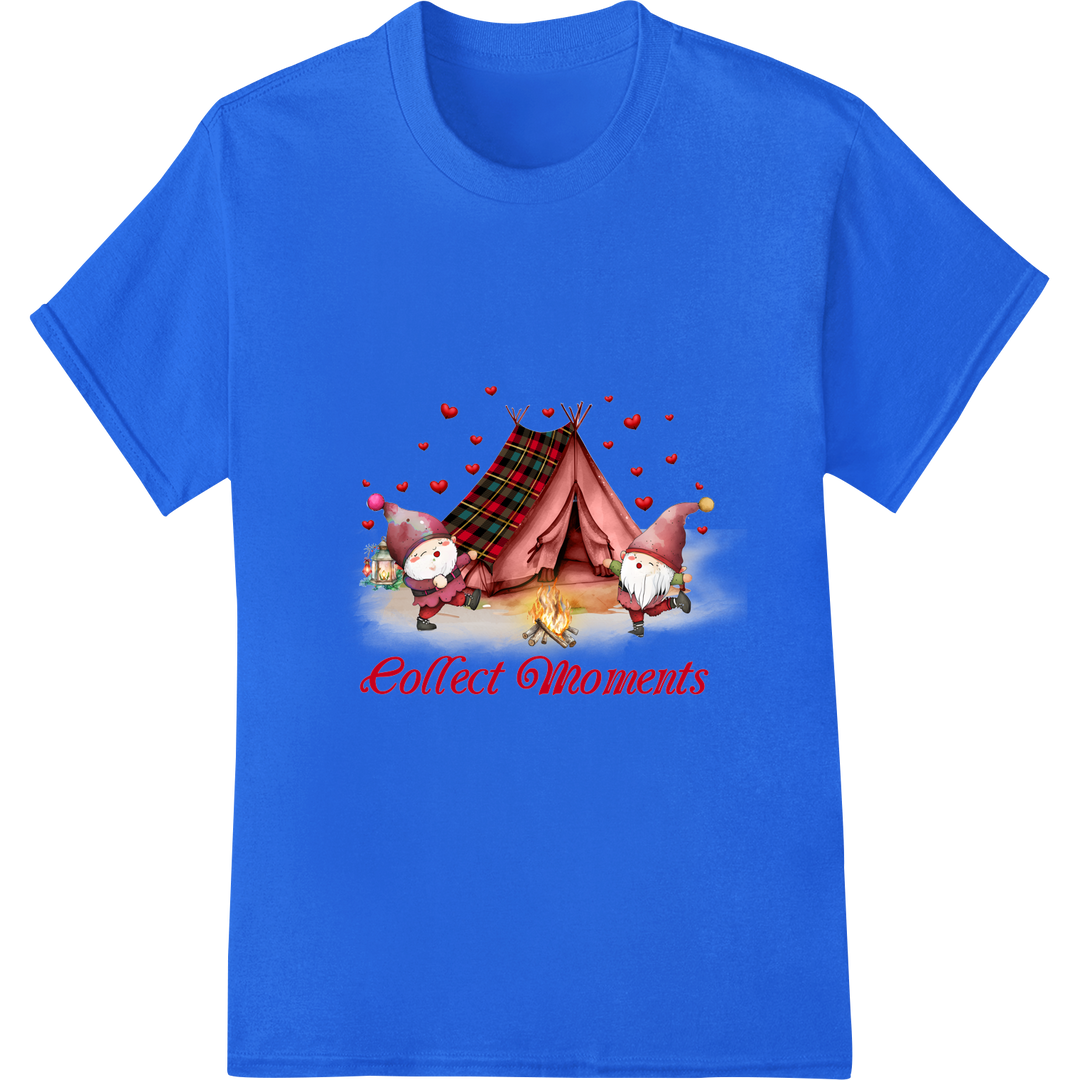 Adorable Camping Valentine DTF Print Heat Transfer on blue shirt - SUPERDTF-DTF Prints-DTF Transfers-Custom DTF Prints