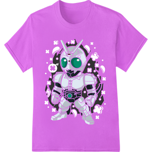 Futuristic Robot Abstract DTF Print Heat Transfer featuring professional custom t-shirts