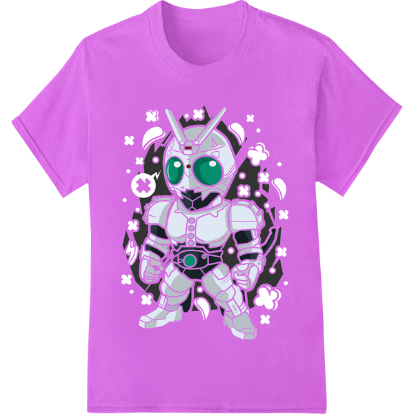 Futuristic Robot Abstract DTF Print Heat Transfer featuring professional custom t-shirts