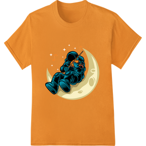 Space Serenade: Astronaut's Lunar Melody DTF Print featuring professional personalized clothing