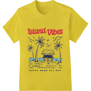 Innovative print on demand design on Embrace Island Vibes: Tropical DTF Print for Endless Summer Fun