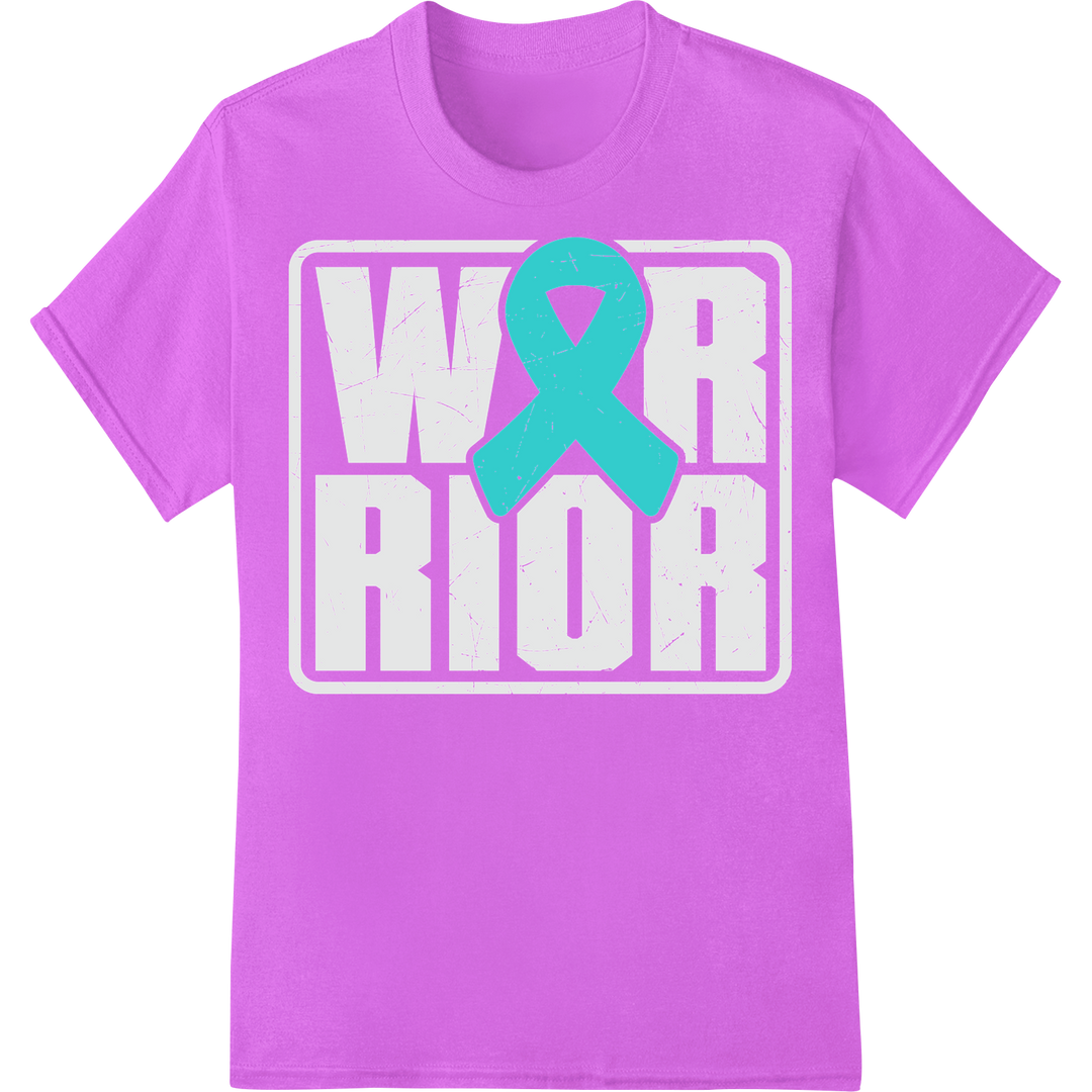 Teal PTSD Awareness Ribbon DTF Print Heat Transfer | Support on purple shirt - SUPERDTF-DTF Prints-DTF Transfers-Custom DTF Prints