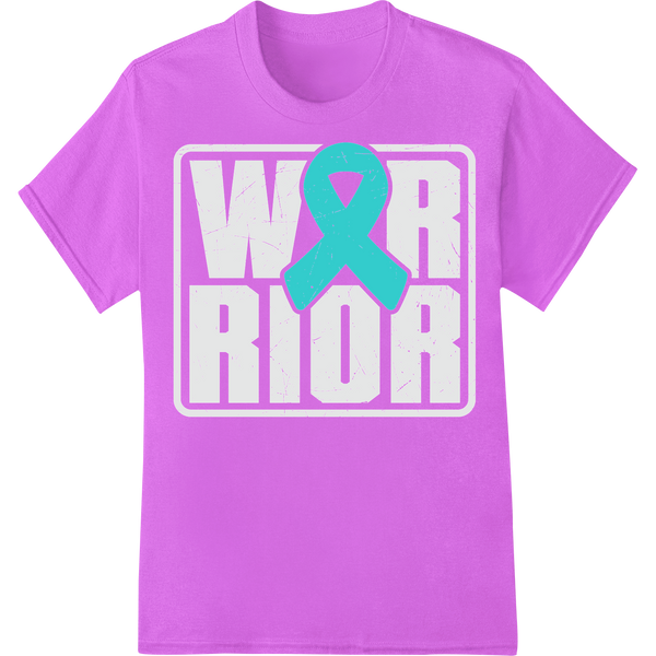 Teal PTSD Awareness Ribbon DTF Print Heat Transfer | Support on purple shirt - SUPERDTF-DTF Prints-DTF Transfers-Custom DTF Prints