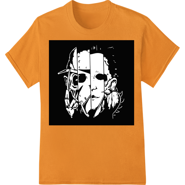 Fragmented Psycho Mask - Haunting Halloween Heat Transfer made with premium t shirt prints