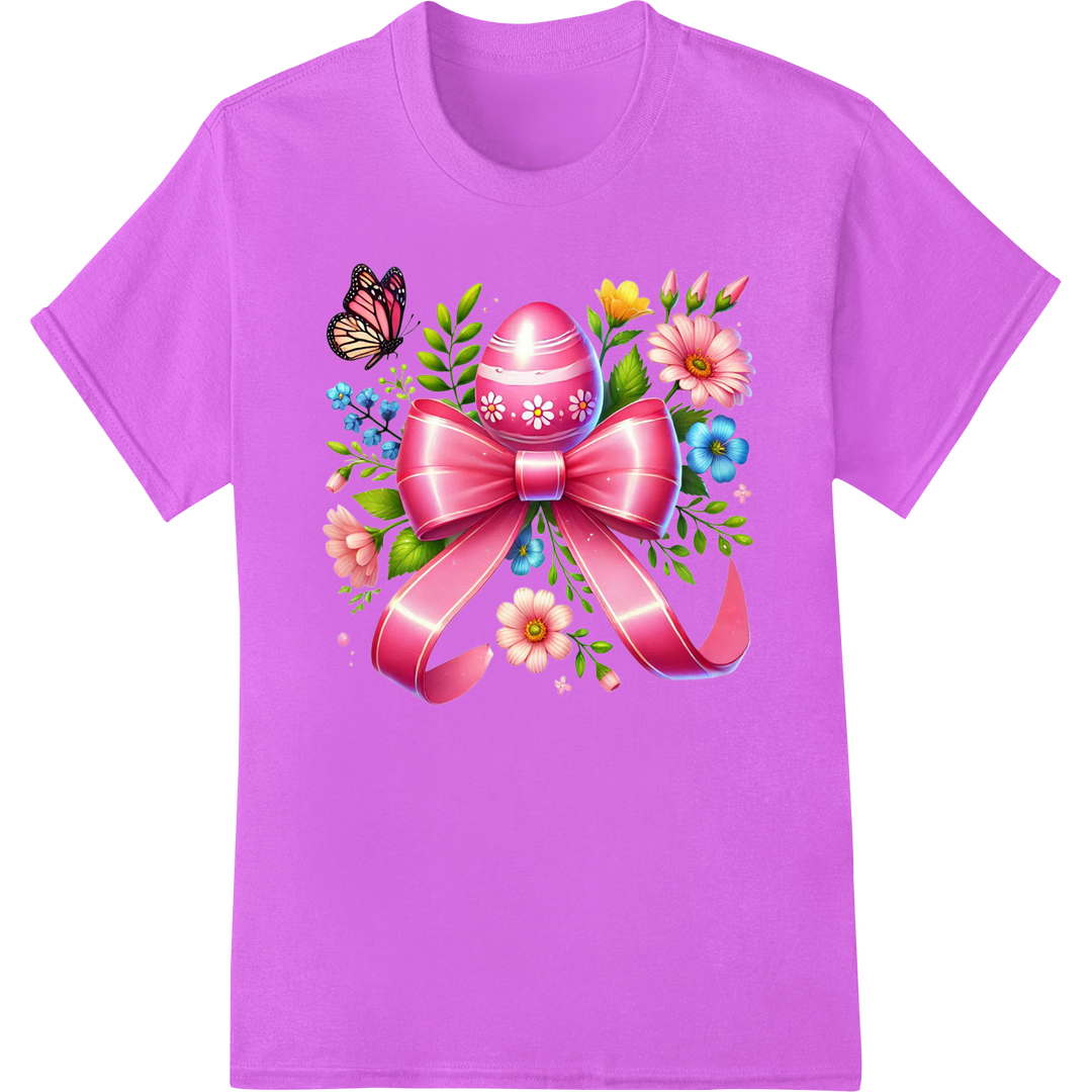 Enchanting Easter Bouquet: Vibrant Floral DTF Print Transfer on purple shirt - SUPERDTF-DTF Prints-DTF Transfers-Custom DTF Prints