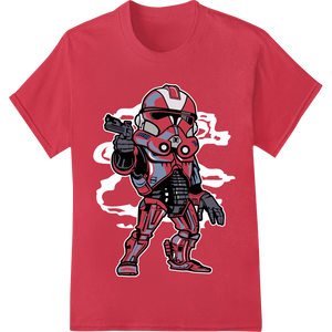 Vibrant vibrant DTF prints print on Fierce Robotic Trooper Heat Transfer Design | Super DTF