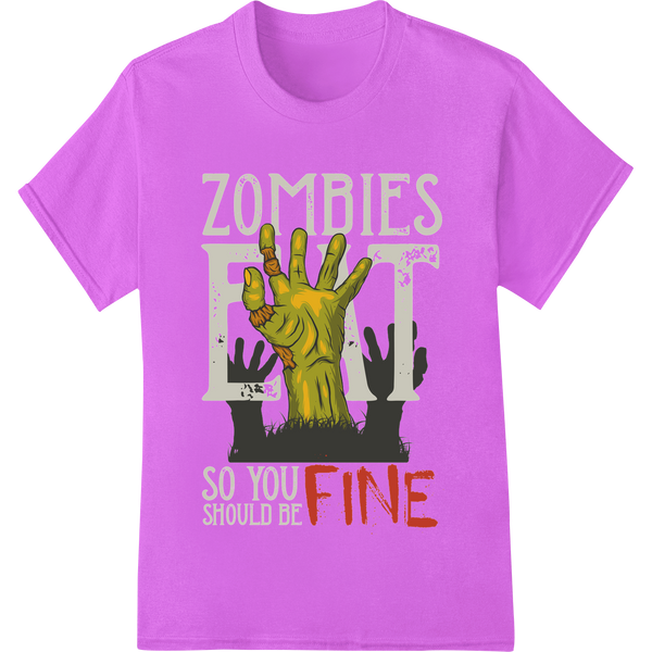 Premium quality durable print transfers on Zombies Giving a Thumbs Up: You'll Be Fine!