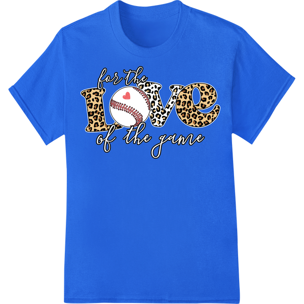 Wild About Baseball | Leopard Print | DTF Transfer on blue shirt - SUPERDTF-DTF Prints-DTF Transfers-Custom DTF Prints