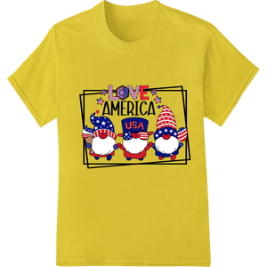 Patriotic Gnomes: Celebrate the USA with Love & Pride! made with premium custom DTF designs