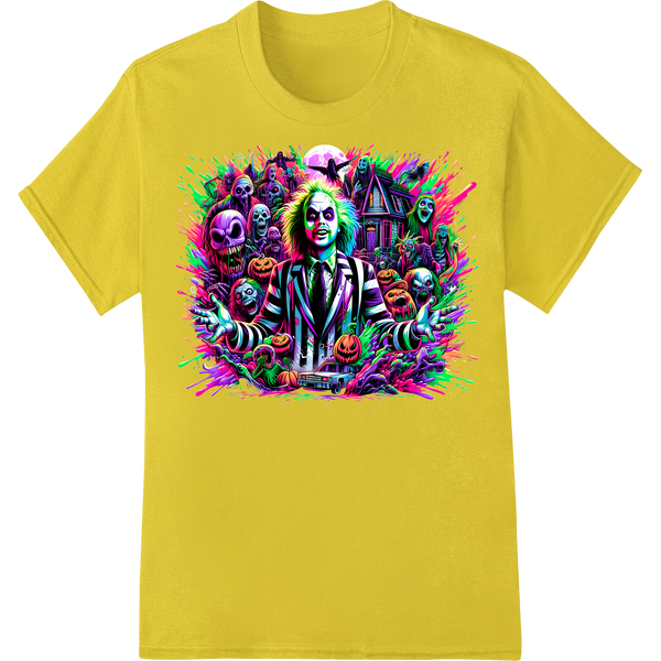 Custom custom t-shirts design - Spooky Beetlejuice Halloween Heat Transfer Design