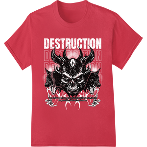 Demonic Skull Horror DTF Print Heat Transfer by Super DTF - High-quality custom print solutions