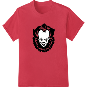 Haunting Pennywise Clown DTF Print for Spine-Chilling Style showcasing advanced custom apparel technology