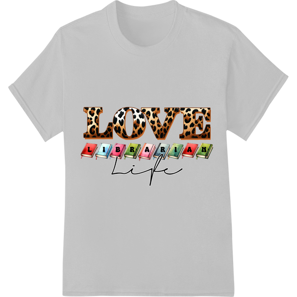 Show Your Love for Books with this Trendy Librarian Print on white shirt - SUPERDTF-DTF Prints-DTF Transfers-Custom DTF Prints