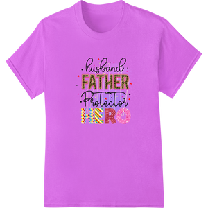 Colorful Typography Celebrating Dad - Father's Day Design with custom customized apparel artwork