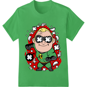 Custom t shirt prints design - Jolly Christmas Cartoon Character Heat Transfer Design