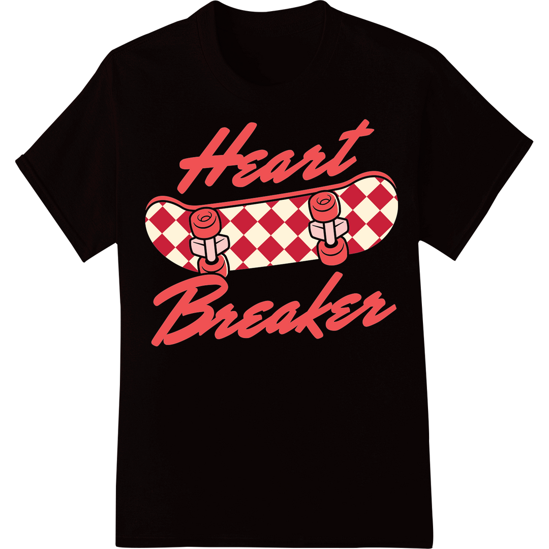 'Heart Breaker' Western Valentine's Day DTF Print Transfer on black shirt - SUPERDTF-DTF Prints-DTF Transfers-Custom DTF Prints