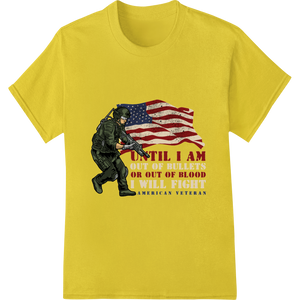 Patriotic Veteran DTF Print: Unwavering Courage & Sacrifice made with premium custom garment printing