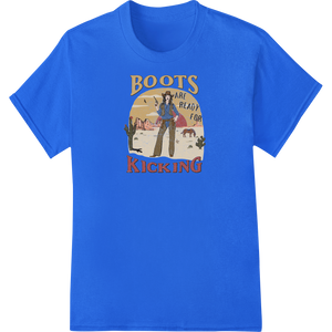 Kick Up Your Heels with Sassy Country Boots Graphic - High-quality apparel decoration