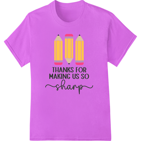 Sharp Teacher Appreciation DTF Print | Thank You Gift on purple shirt - SUPERDTF-DTF Prints-DTF Transfers-Custom DTF Prints