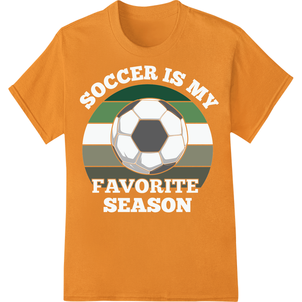 Sporty Soccer Ball DTF Print Design | Bold Green Accents on orange shirt - SUPERDTF-DTF Prints-DTF Transfers-Custom DTF Prints