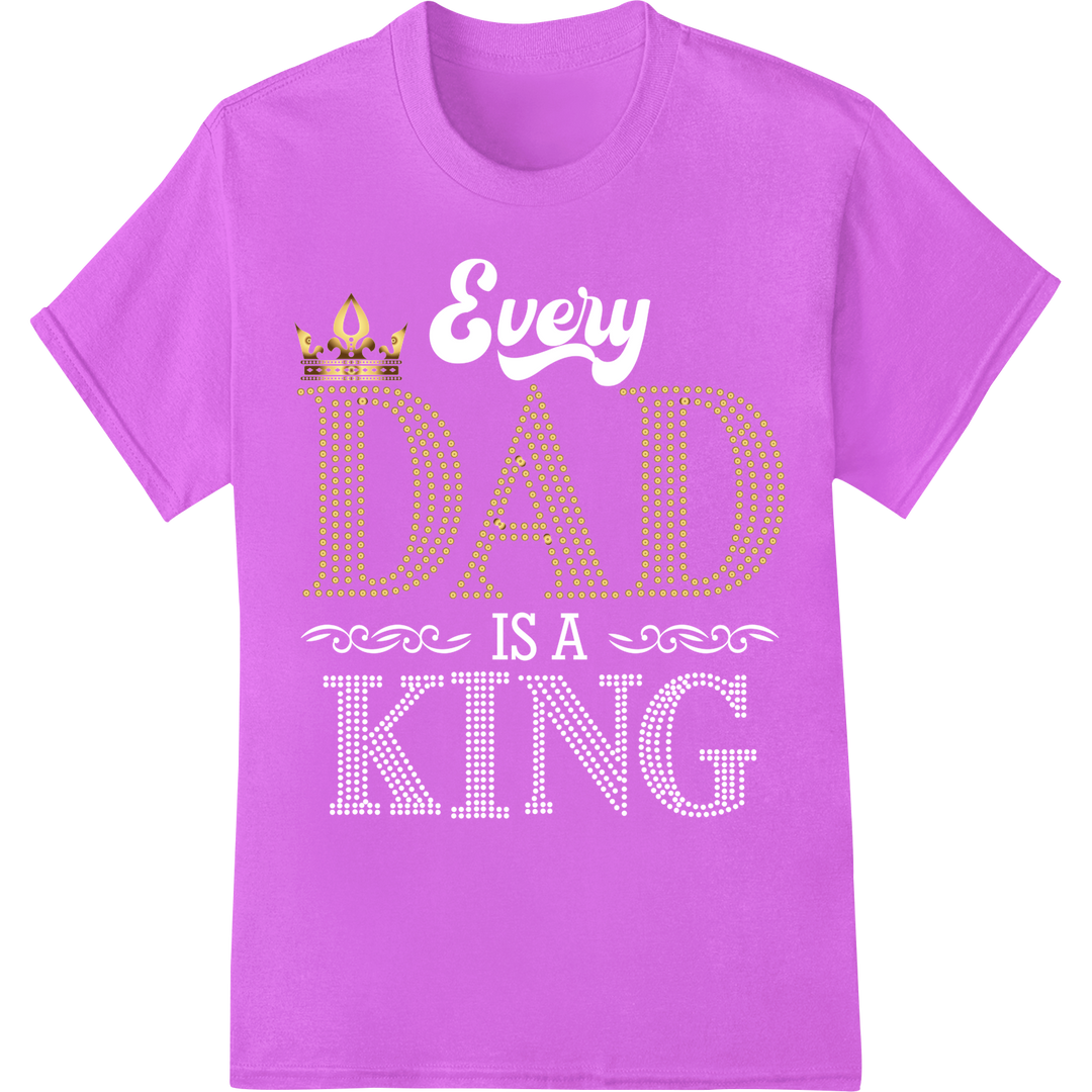 Hail to the King of Dad Jokes | Funny Father's Day DTF Print on purple shirt - SUPERDTF-DTF Prints-DTF Transfers-Custom DTF Prints