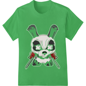 Custom durable print transfers design - Edgy Easter Bunny Skull Graphic - DTF Print Heat Transfer