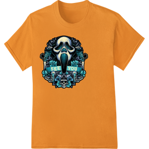 Custom heat transfer design - Haunting Skull: Piercing Gaze & Eerie Allure