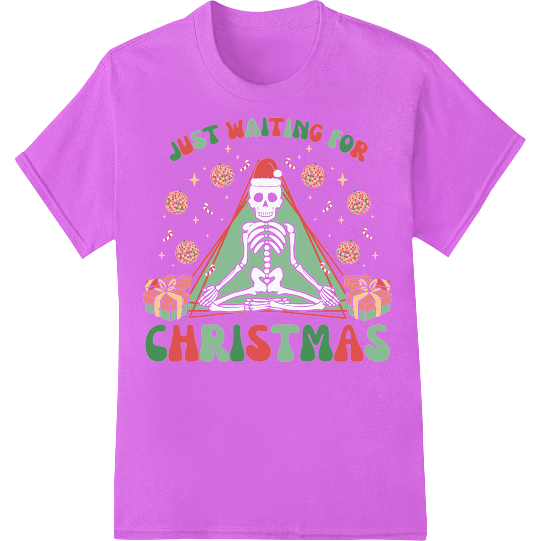 Retro Santa Meditation DTF Print Heat Transfer | Christmas on purple shirt - SUPERDTF-DTF Prints-DTF Transfers-Custom DTF Prints