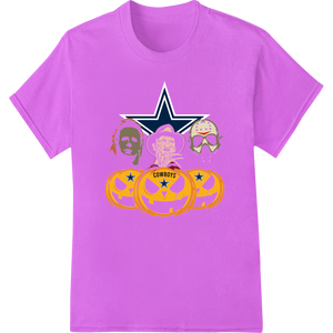 Dallas Cowboys NFL Halloween Jack-o'-Lantern DTF Transfers made with premium custom t-shirts