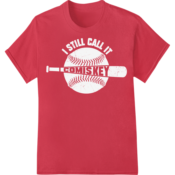 Classic Baseball Texture DTF Print Heat Transfer on red shirt - SUPERDTF-DTF Prints-DTF Transfers-Custom DTF Prints