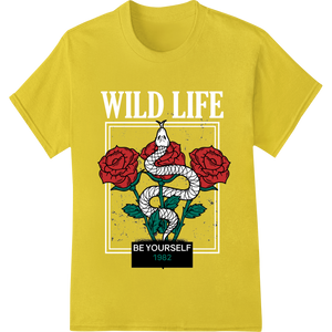 Rebel Rose: Embrace Your Inner Wild Child DTF Print with custom custom merchandise artwork