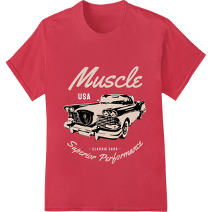 Vintage Muscle Car Illustration - DTF Print Heat Transfer with custom personalized clothing artwork