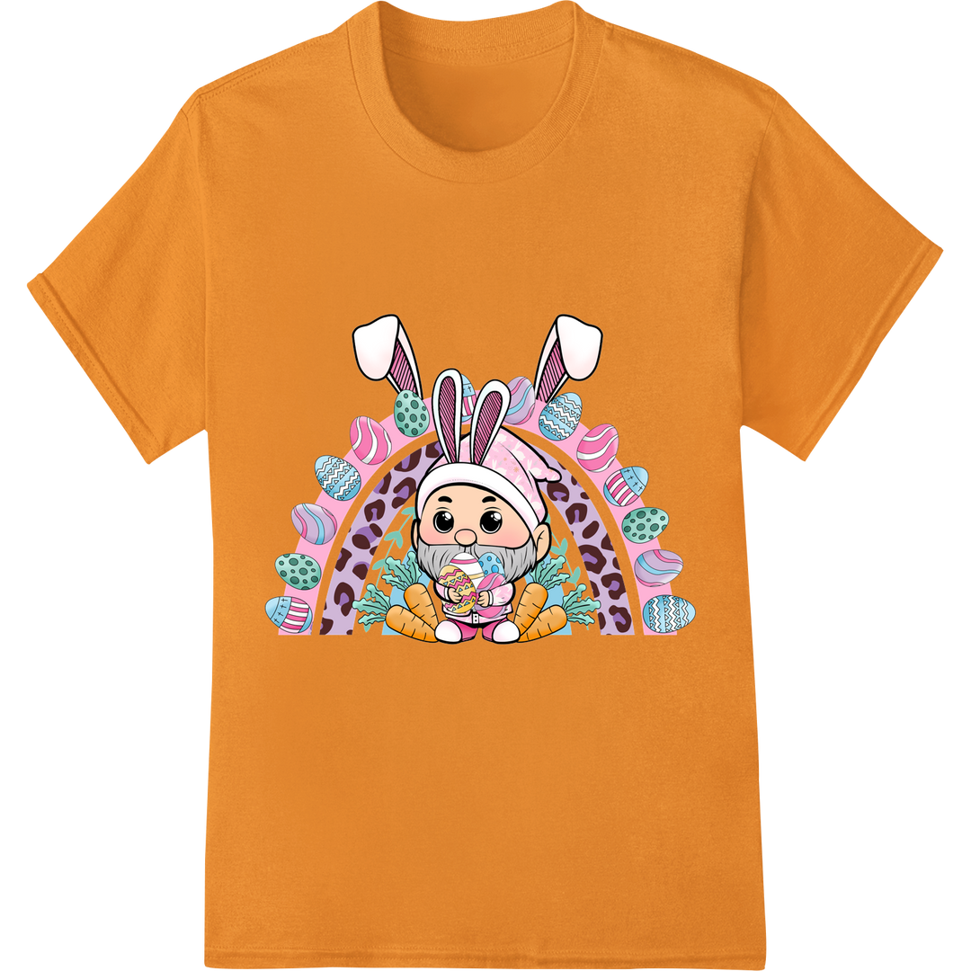 Whimsical Easter Gnome DTF Print Heat Transfer | Super DTF on orange shirt - SUPERDTF-DTF Prints-DTF Transfers-Custom DTF Prints