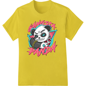 Premium quality direct to film printing on Gangsta Panda: Edgy Cartoon Panda in Hip-Hop Style