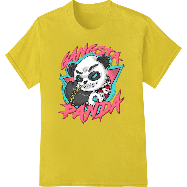 Premium quality direct to film printing on Gangsta Panda: Edgy Cartoon Panda in Hip-Hop Style