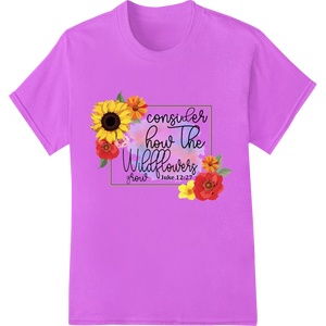 Unique custom garment printing for Sunflowers & Scripture - Inspirational Floral DTF Transfer