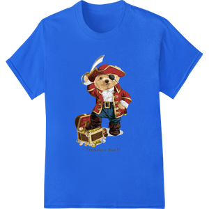 Pirate Teddy Bear Treasure Hunt Heat Transfer Design showcasing advanced durable print transfers technology