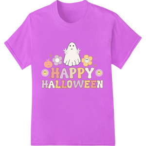 Expert DTF prints craftsmanship on Cute Ghost & Friends Wish You a Happy Halloween