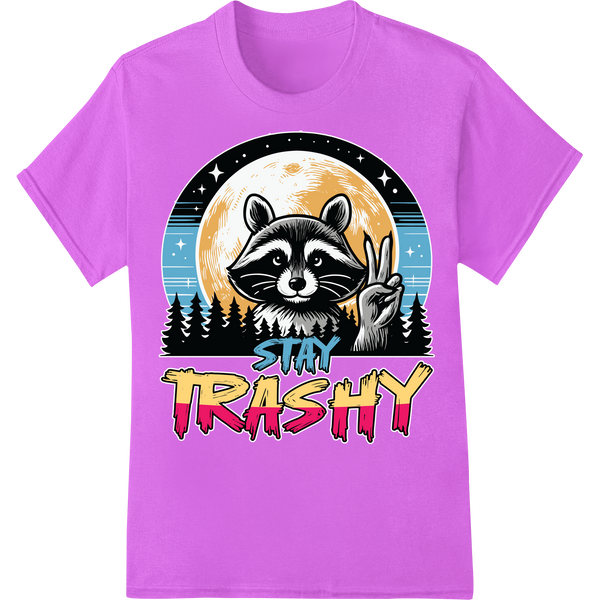 Trashy Sunglasses Raccoon Funny Animal Humor DTF Print on purple shirt - SUPERDTF-DTF Prints-DTF Transfers-Custom DTF Prints