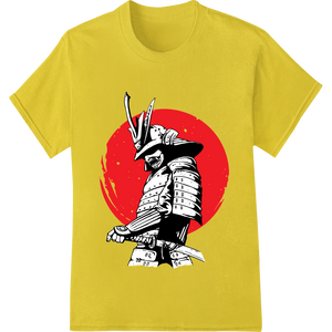 Vibrant custom t-shirts print on Fearless Samurai: Japanese Warrior Silhouette DTF Print