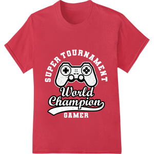 Level Up Your Style: 'World Champion' Gaming Graphic - High-quality t shirt prints