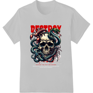 Destroy the Old You: Venomous Skull DTF Transfer Print featuring professional innovative apparel printing